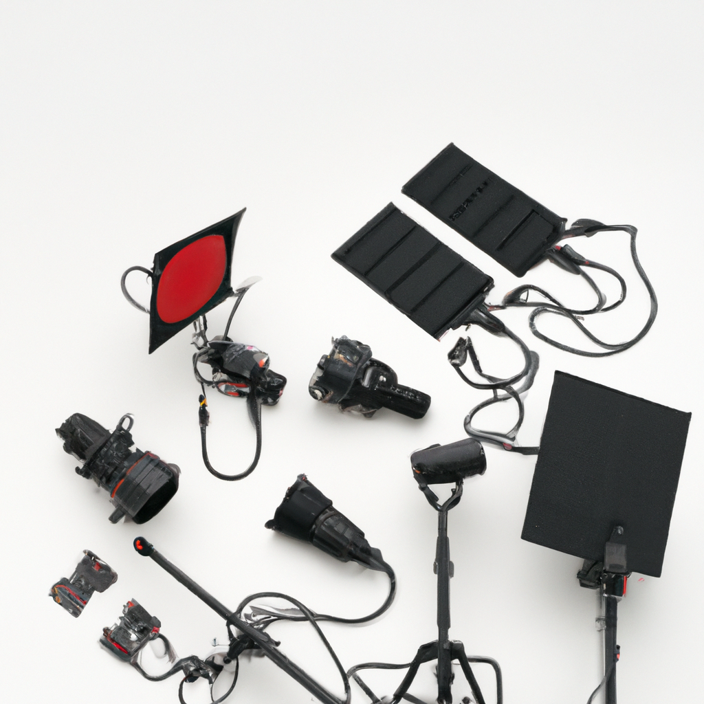 モジュール式ライティングキットのフラットレイ